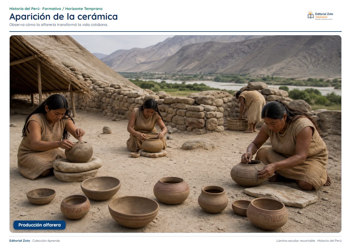 Imagen representativa de Aparición y desarrollo de la cerámica
