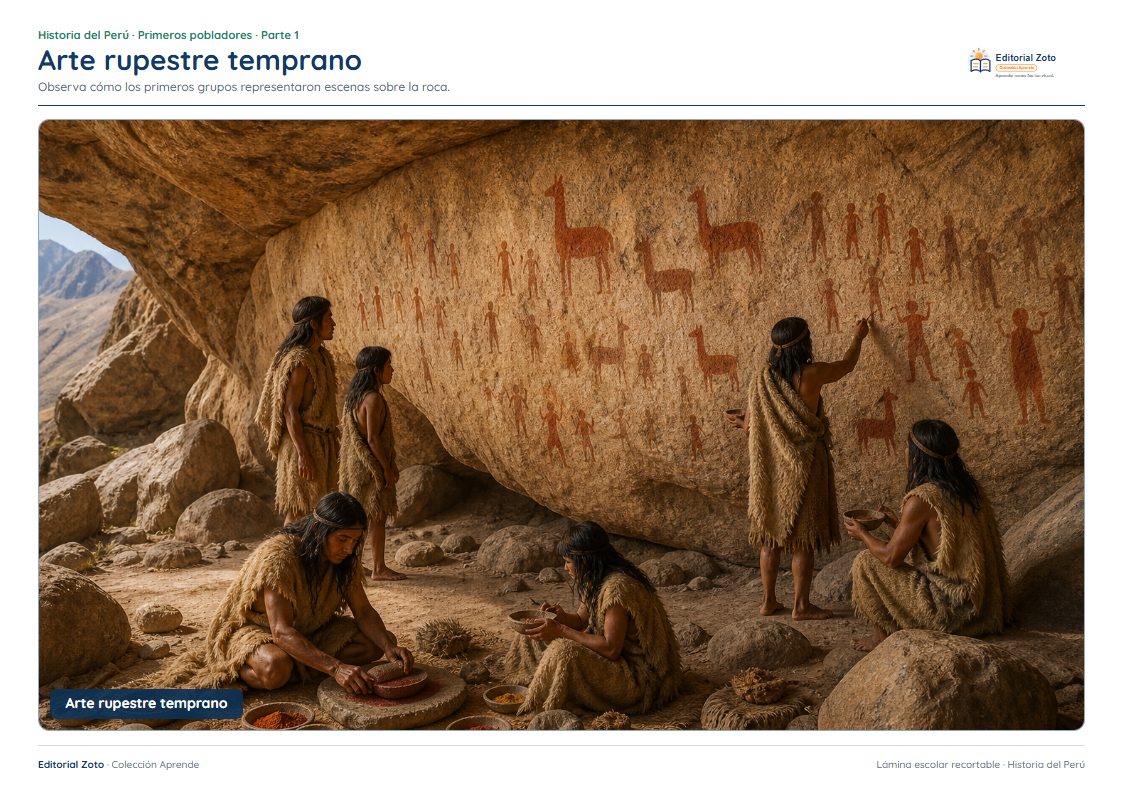 Vista previa de la lámina: Arte rupestre temprano