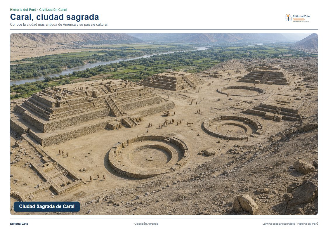 Imagen representativa de Caral: ciudad y arquitectura