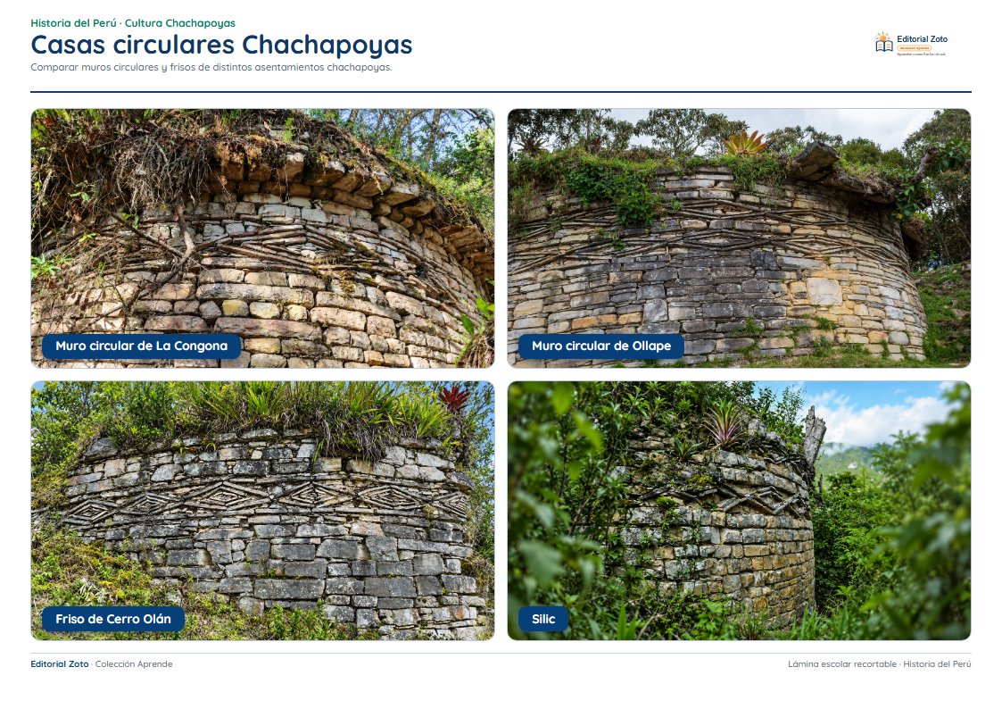 Vista previa de la lámina: Casas circulares Chachapoyas