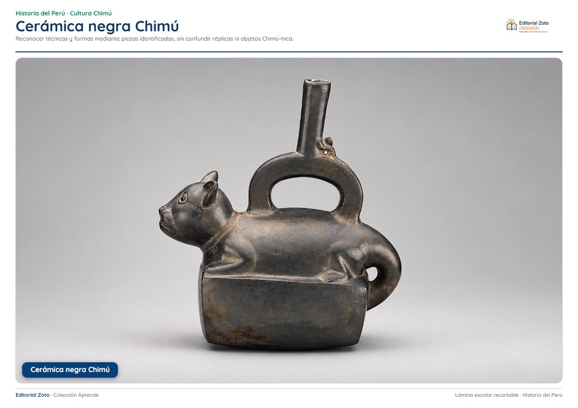Vista previa de la lámina: Cerámica negra Chimú