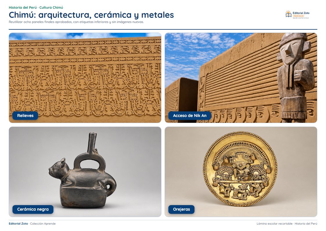 Vista previa de la lámina: Chimú: arquitectura, cerámica y metales