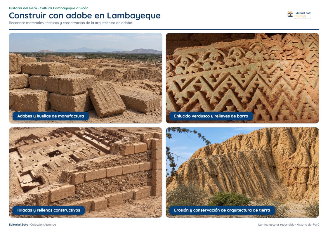 Vista previa de la lámina: Construir con adobe en Lambayeque