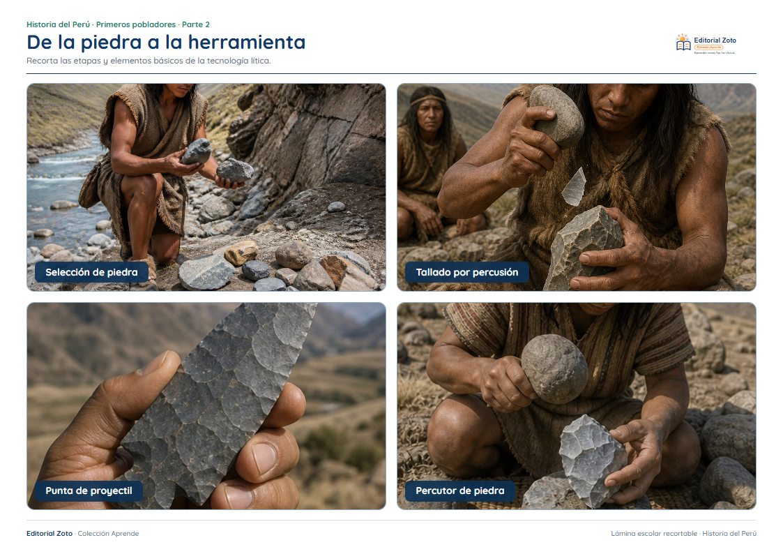 Vista previa de la lámina: De la piedra a la herramienta