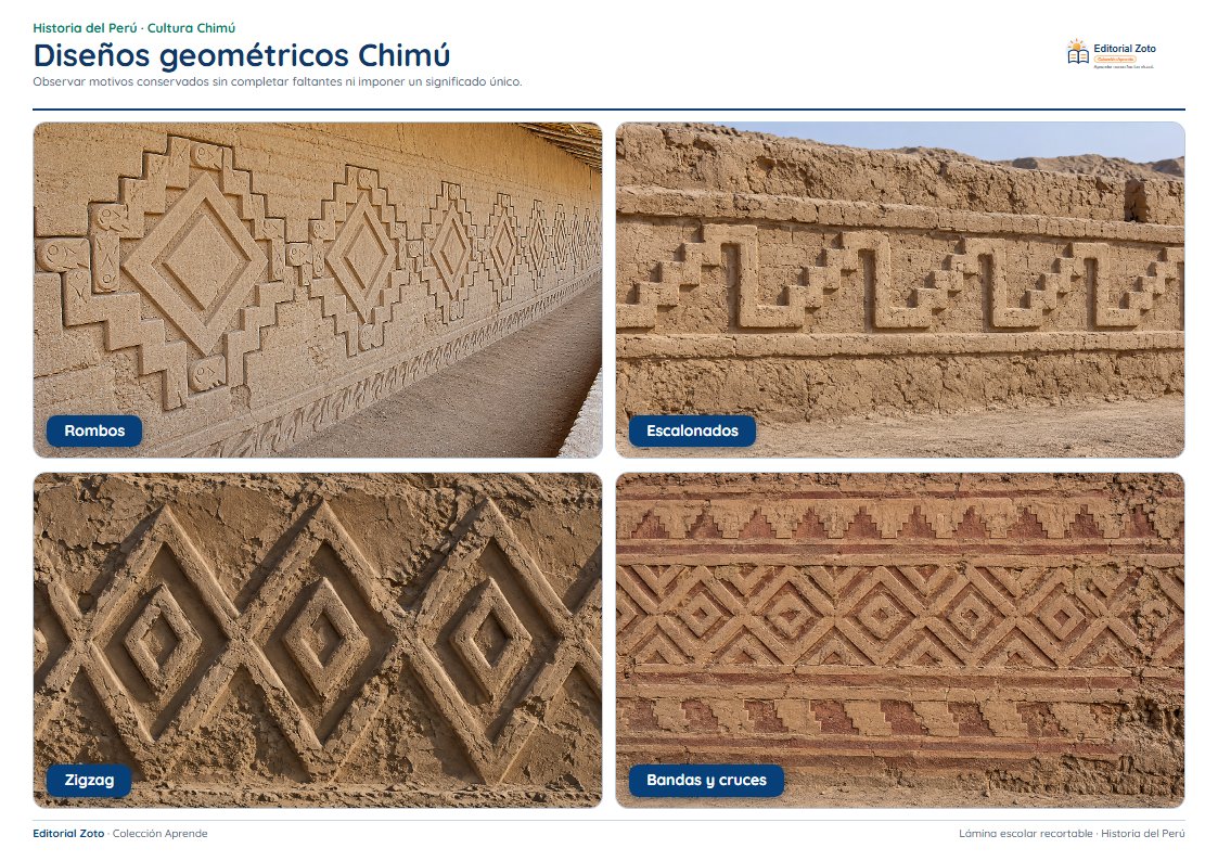 Vista previa de la lámina: Diseños geométricos Chimú