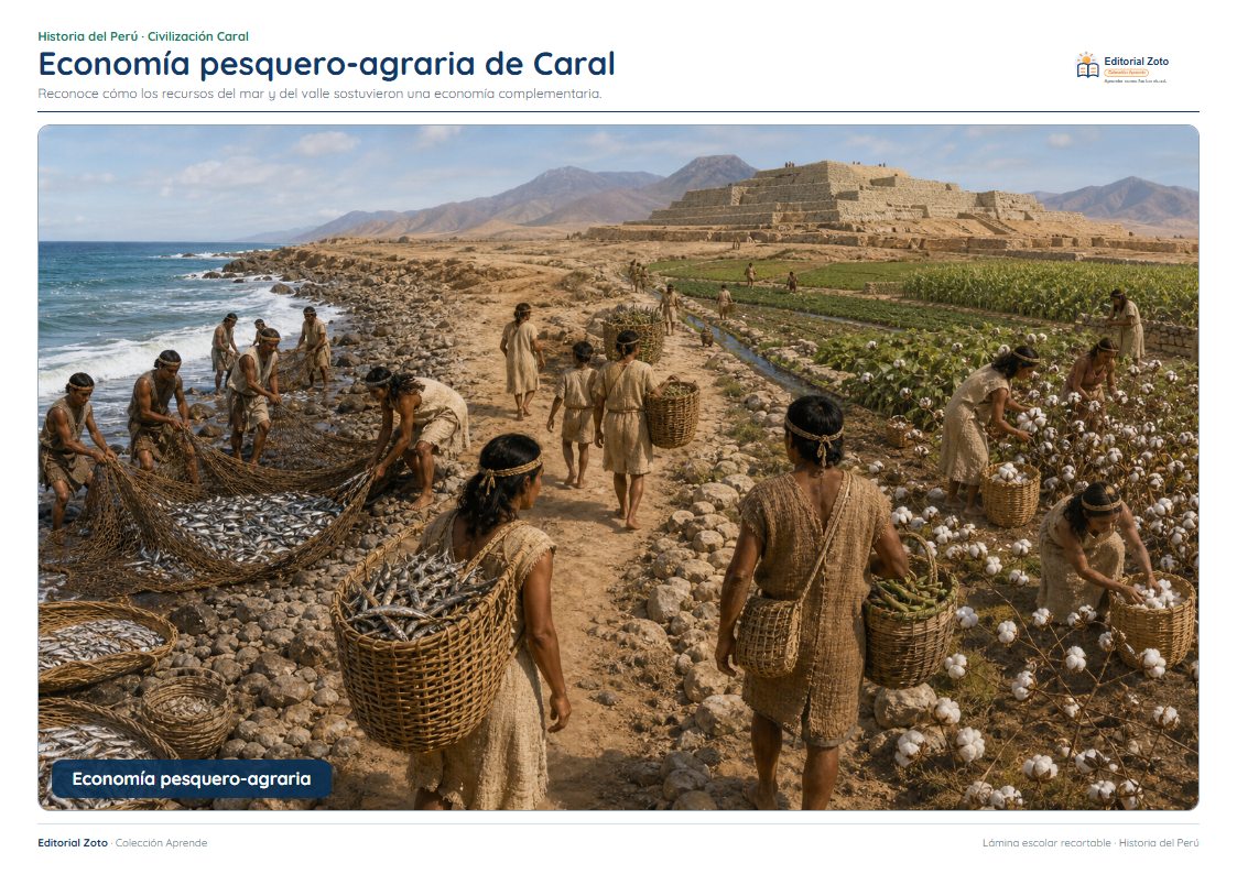Imagen representativa de Economía e intercambio en Caral