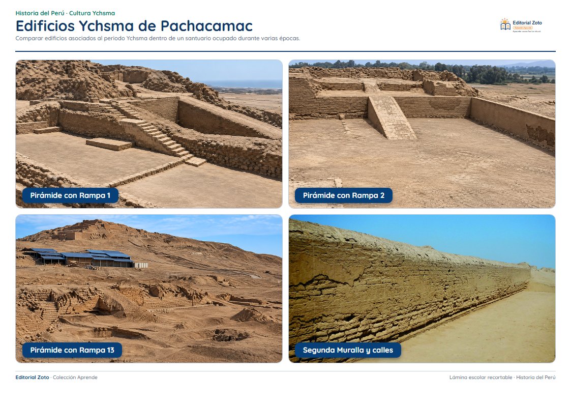 Vista previa de la lámina: Edificios Ychsma de Pachacamac