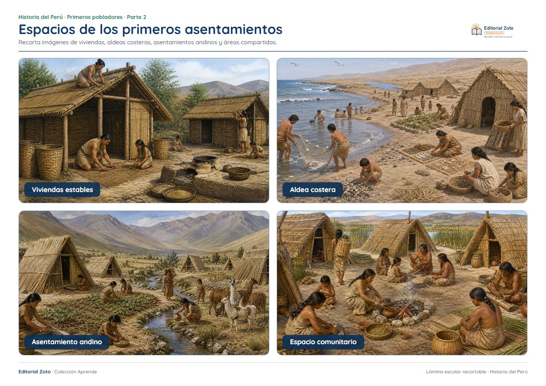 Vista previa de la lámina: Espacios de los primeros asentamientos