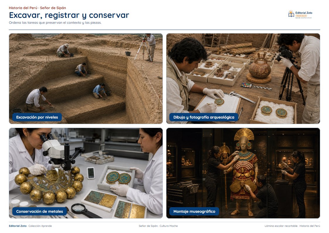Vista previa de la lámina: Excavar, registrar y conservar