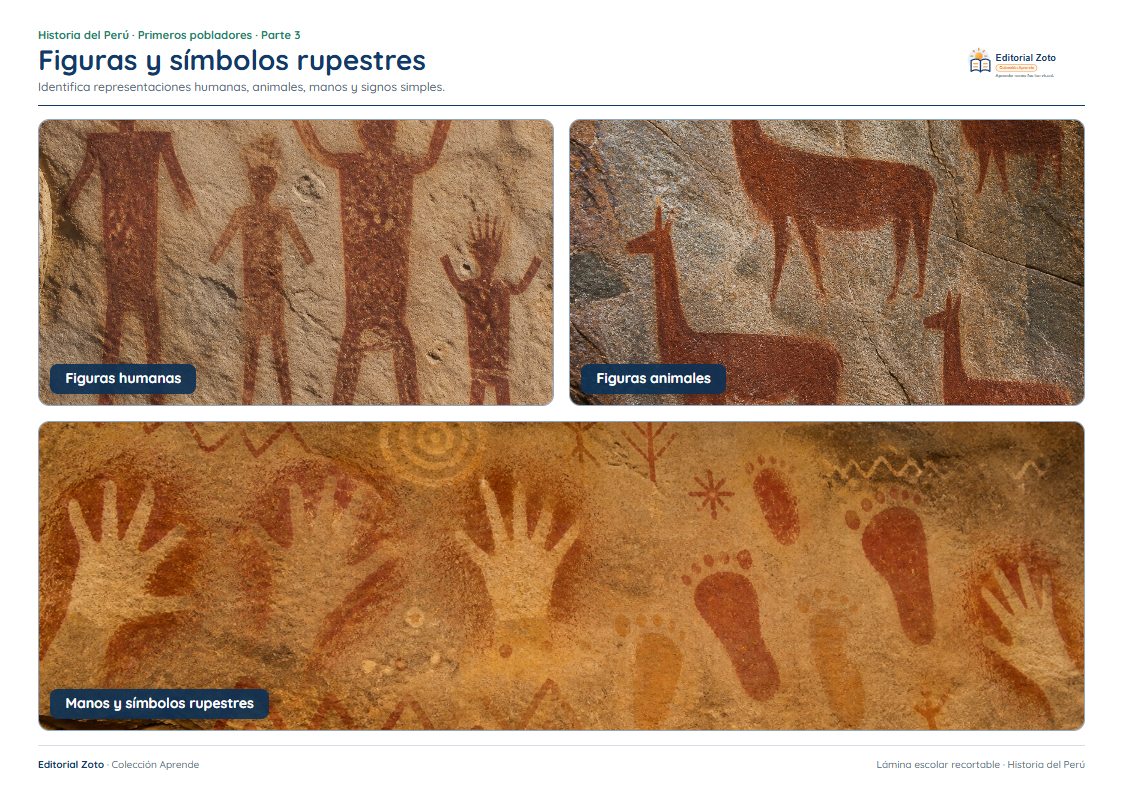 Vista previa de la lámina: Figuras y símbolos rupestres