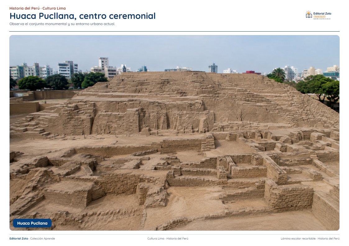 Imagen representativa de Huaca Pucllana y la construcción con adobitos