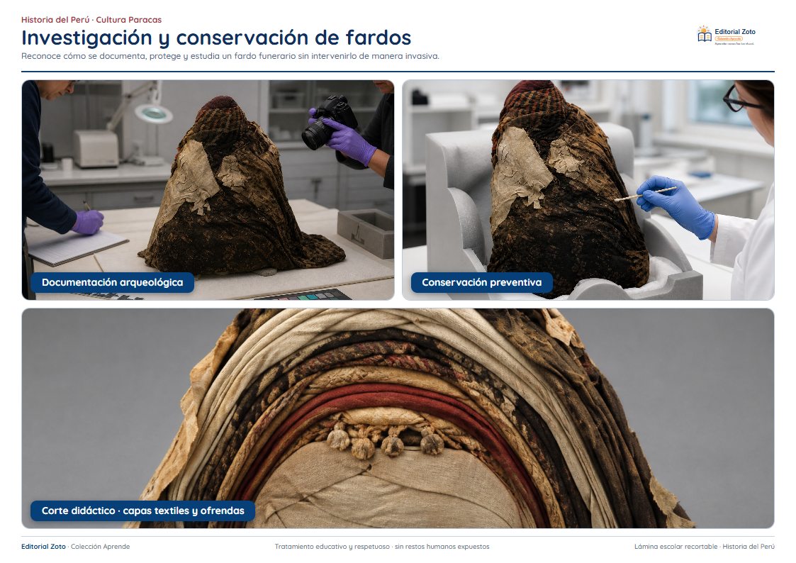 Vista previa de la lámina: Investigación y conservación de fardos