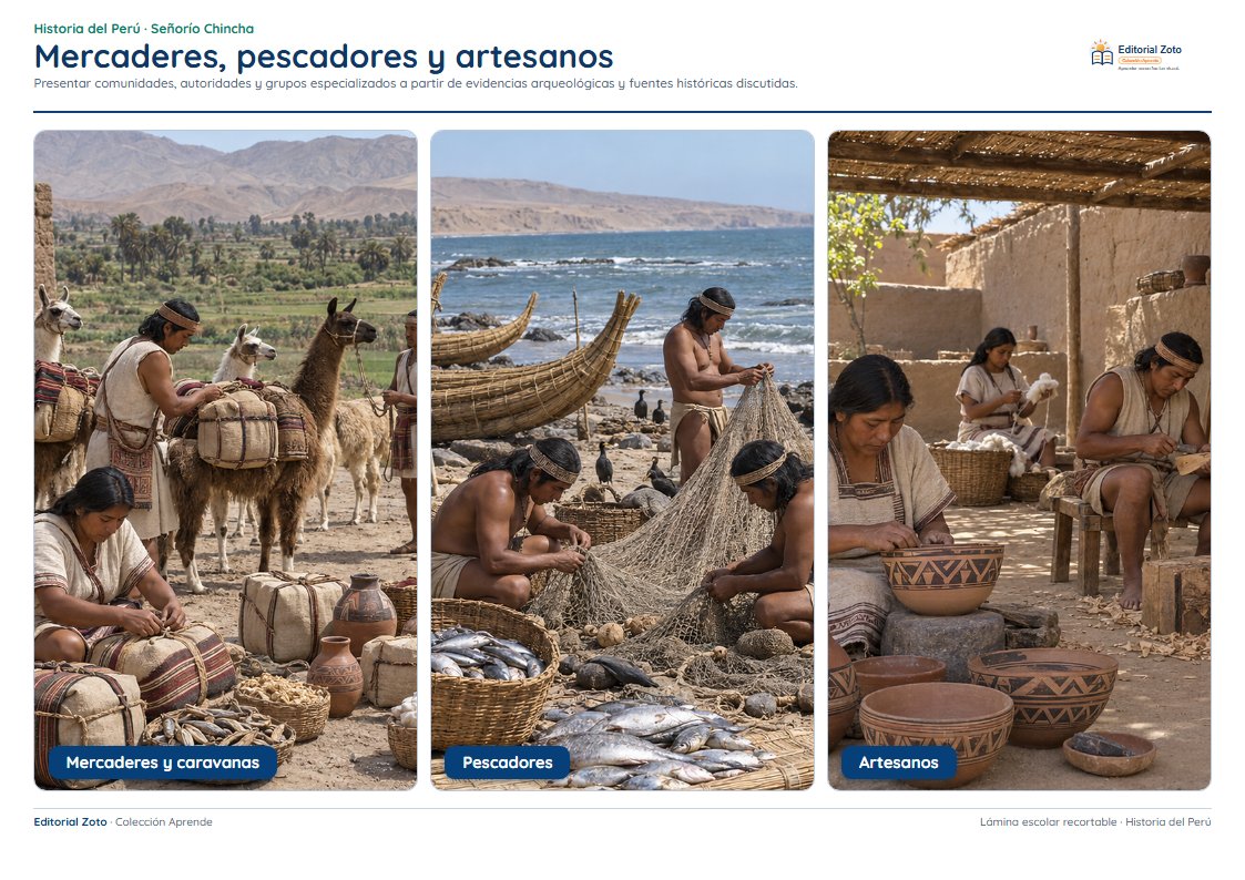 Vista previa de la lámina: Mercaderes, pescadores y artesanos