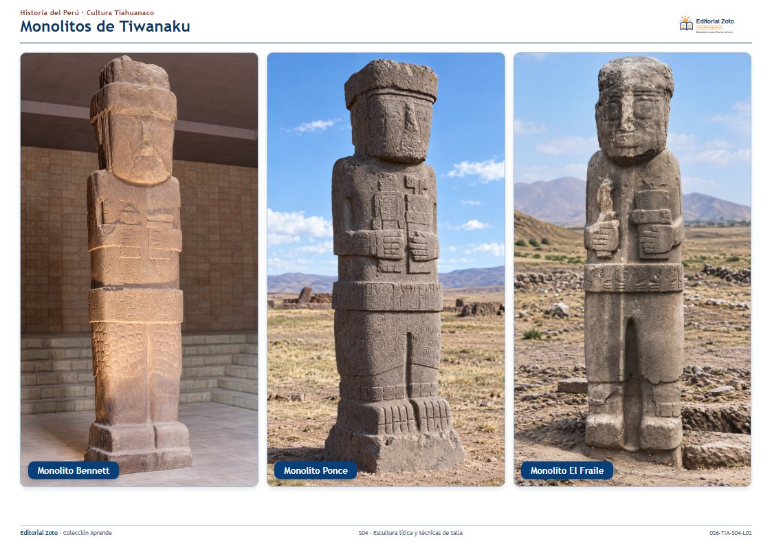 Vista previa de la lámina: Monolitos de Tiwanaku