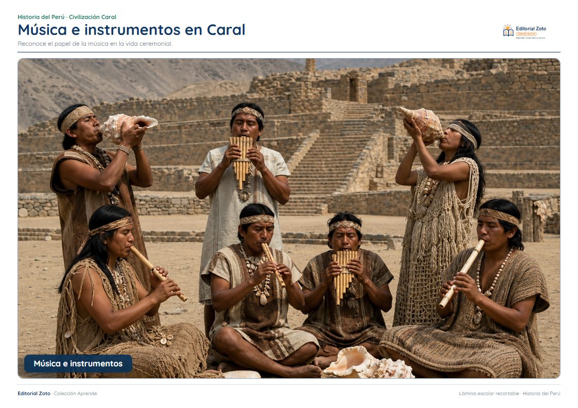 Vista previa de la lámina: Música e instrumentos en Caral