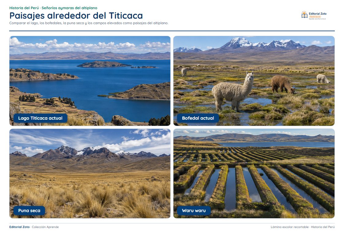 Vista previa de la lámina: Paisajes alrededor del Titicaca