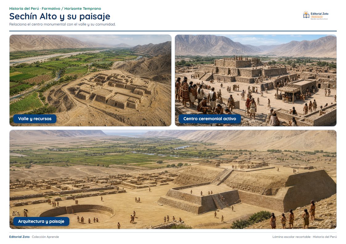 Vista previa de la lámina: Sechín Alto y su paisaje
