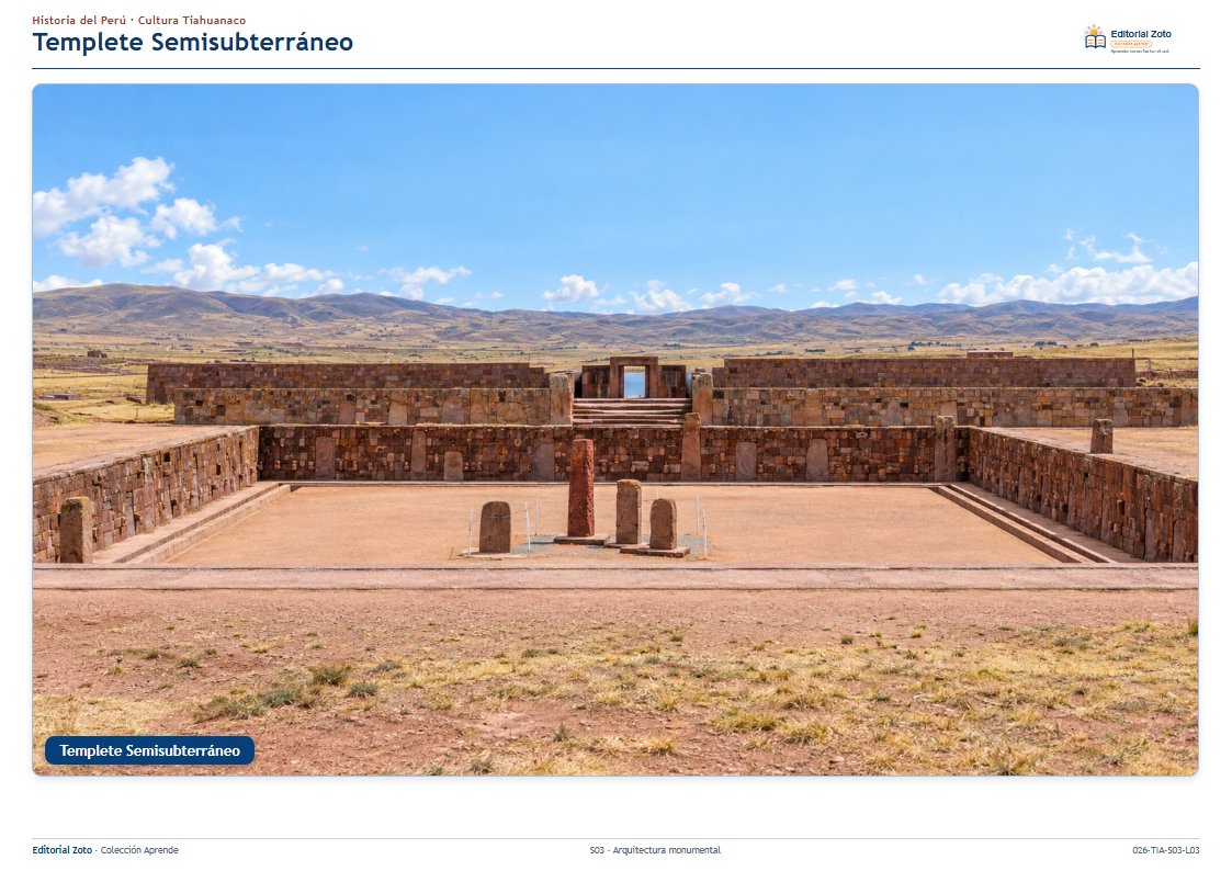 Vista previa de la lámina: Templete Semisubterráneo