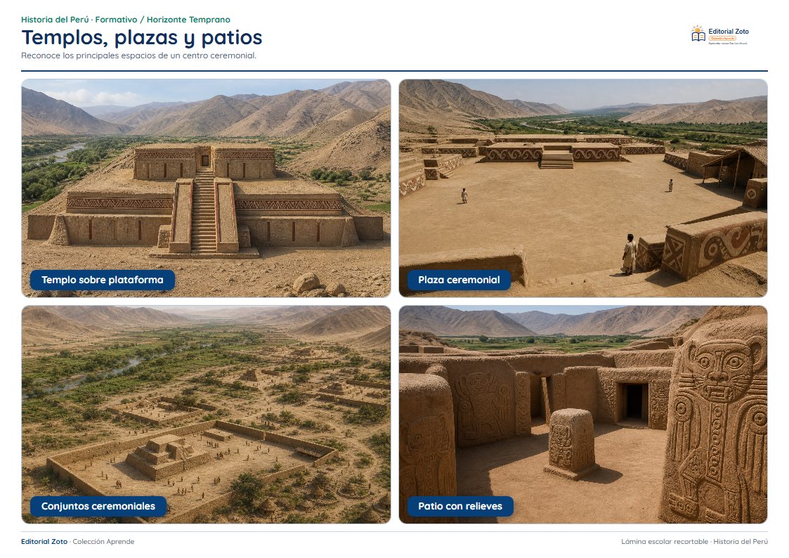 Vista previa de la lámina: Templos, plazas y patios