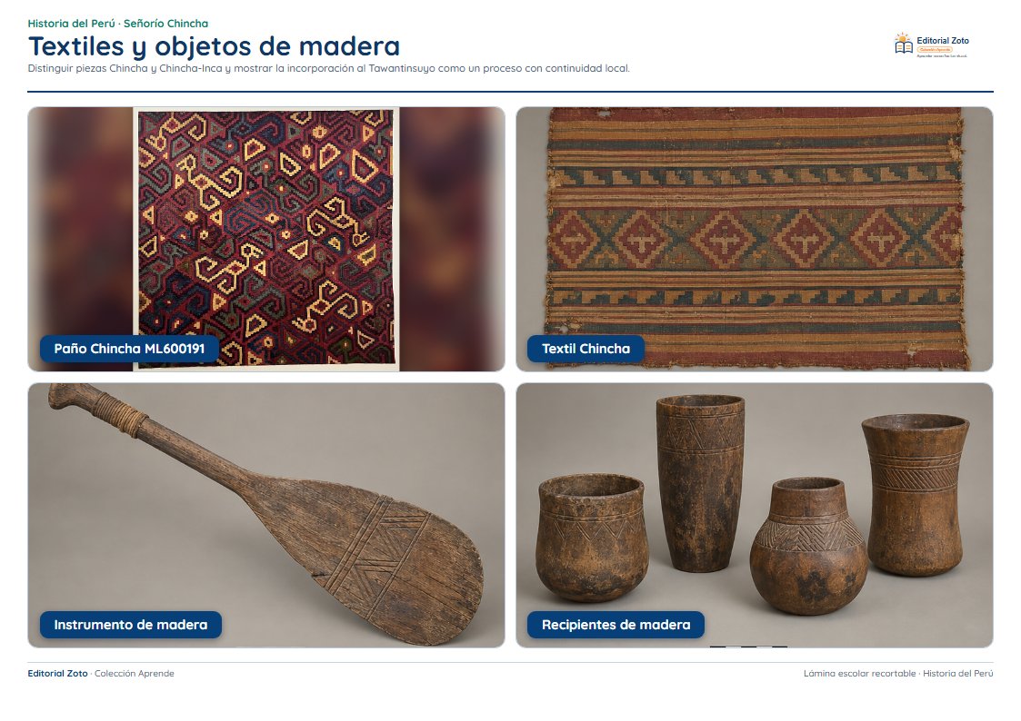 Vista previa de la lámina: Textiles y objetos de madera