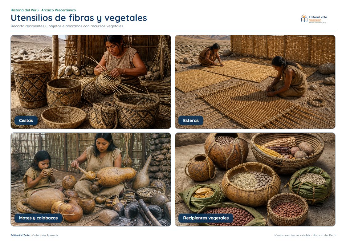 Vista previa de la lámina: Utensilios de fibras y vegetales