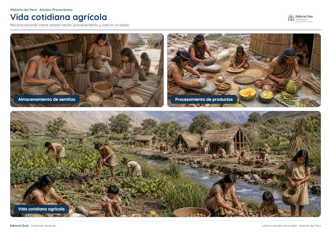 Vista previa de la lámina: Vida cotidiana agrícola