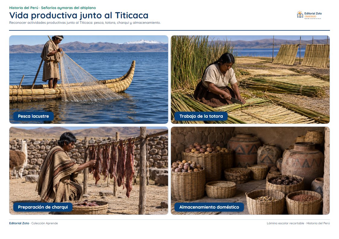 Vista previa de la lámina: Vida productiva junto al Titicaca