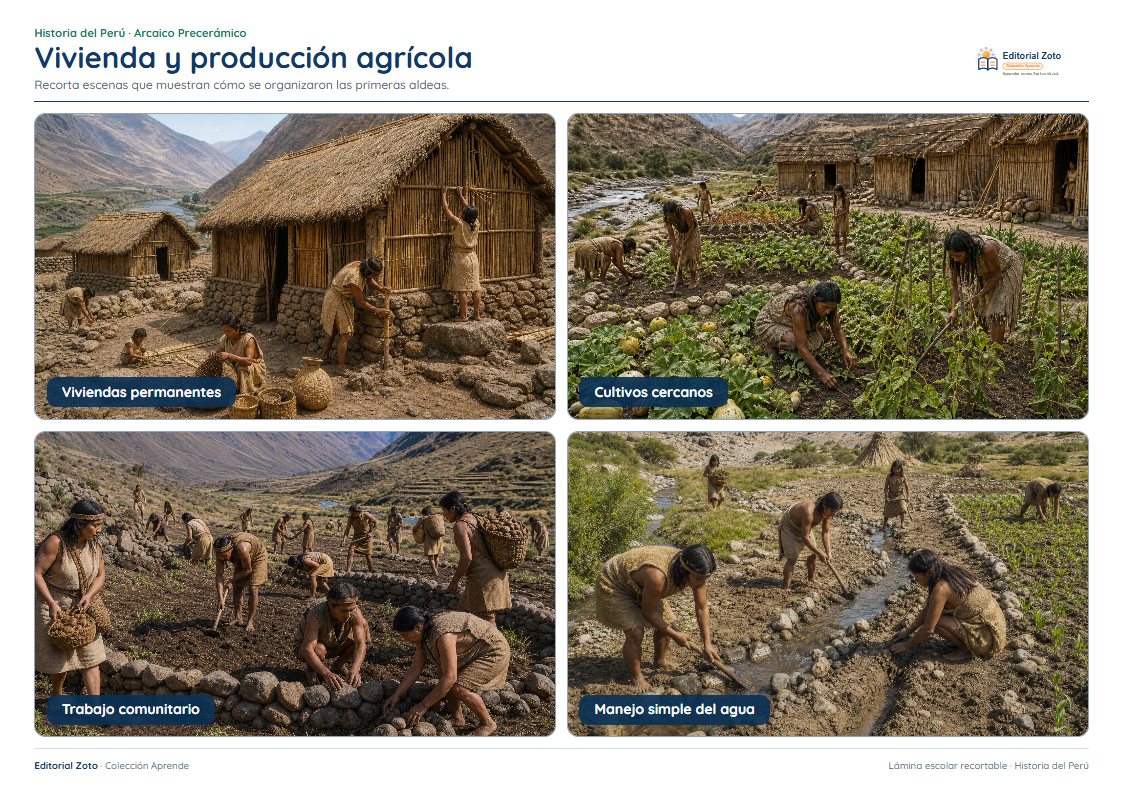 Vista previa de la lámina: Vivienda y producción agrícola